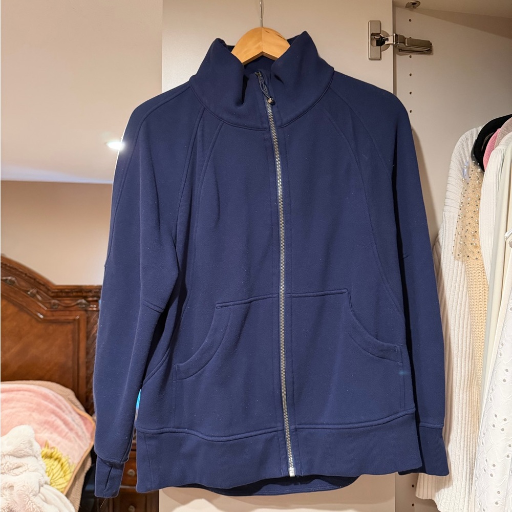 Women's Lululemon Scuba Full Zip Navy Blue